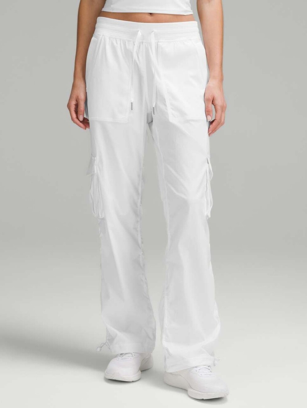 Lululemon Dance Studio Relaxed Fit Mid Rise Cargo Pants White Womens Size Large